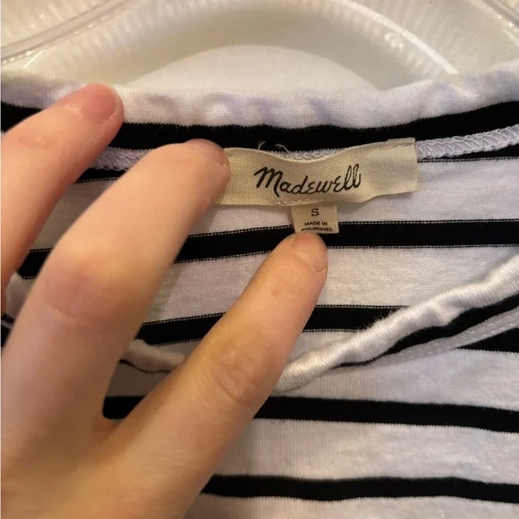 Madewell Everday Boxy crop tee in stripe - Picture 4 of 5